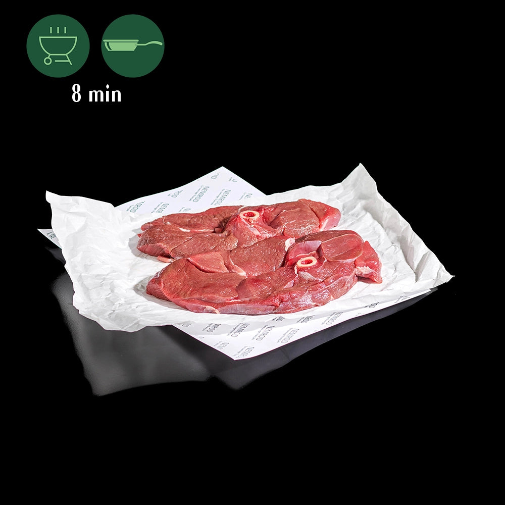 Tranches de gigot de chevreuil 2 tranches 500 gr