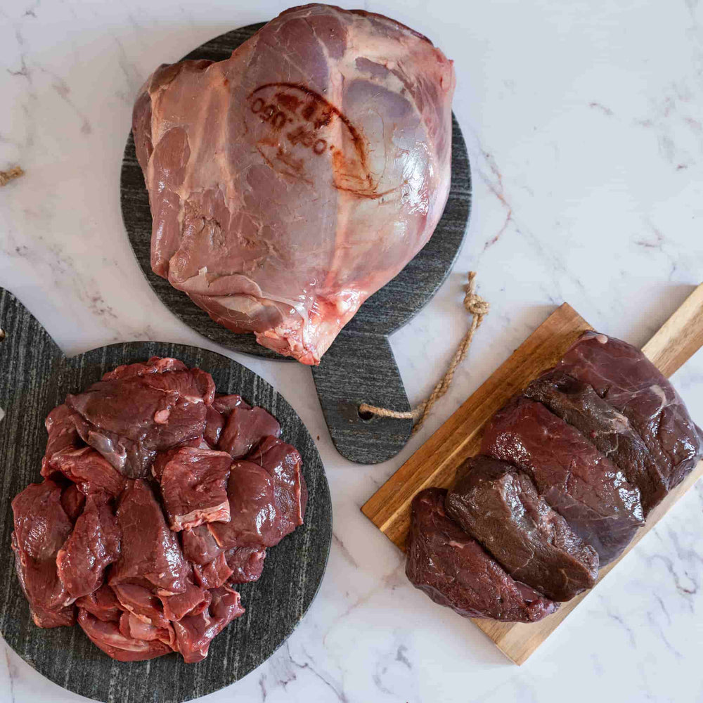 Colis de chevreuil - cuissot, pavés, civet