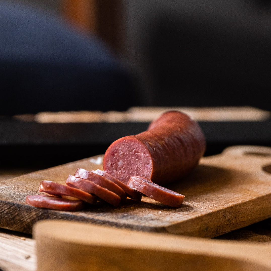 Saucisson fumé de sanglier sauvage et français