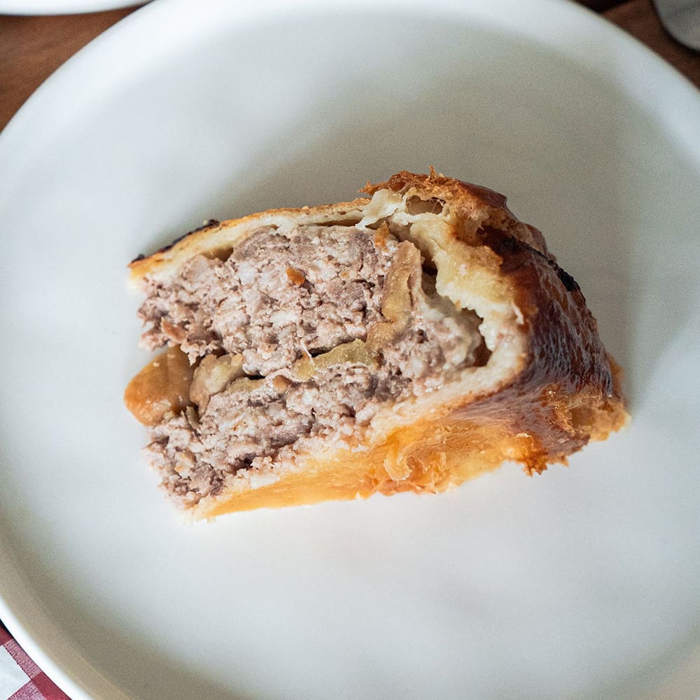 Tourte de sanglier sauvage à la pomme et à la châtaigne