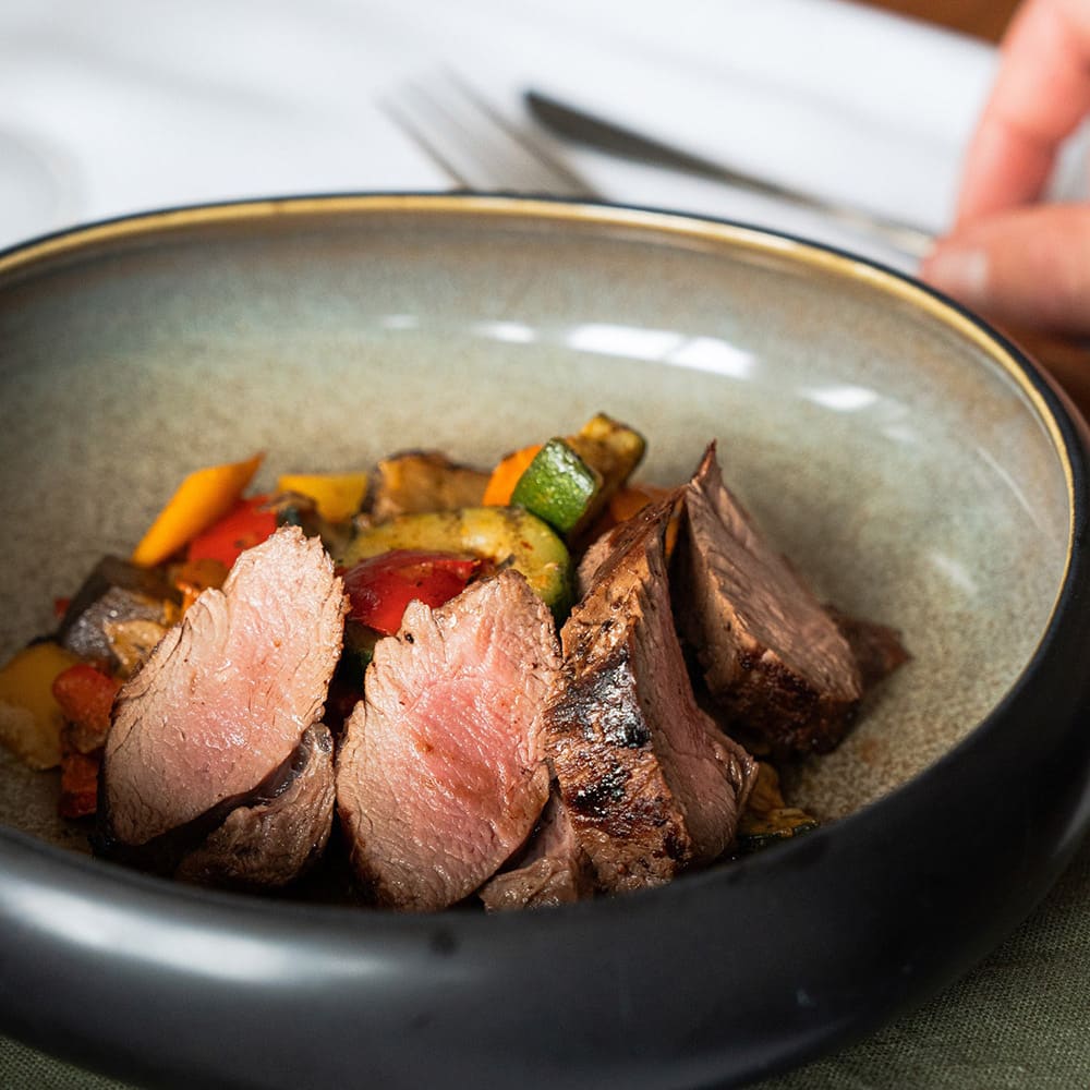 Filet mignon de cerf Nemrod cuit et coupé en morceaux