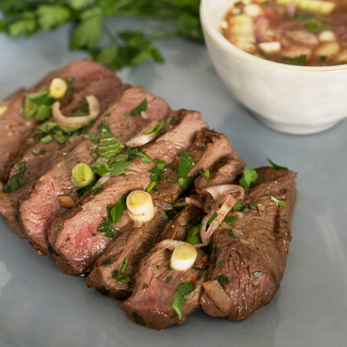 Recette de gibier : Pavés de cerf façon tigre qui pleure