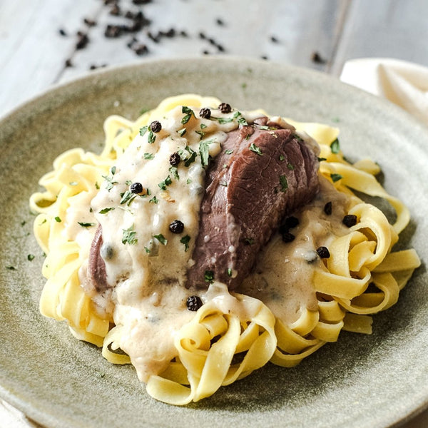 Recette : pavés de biche sauce au poivre