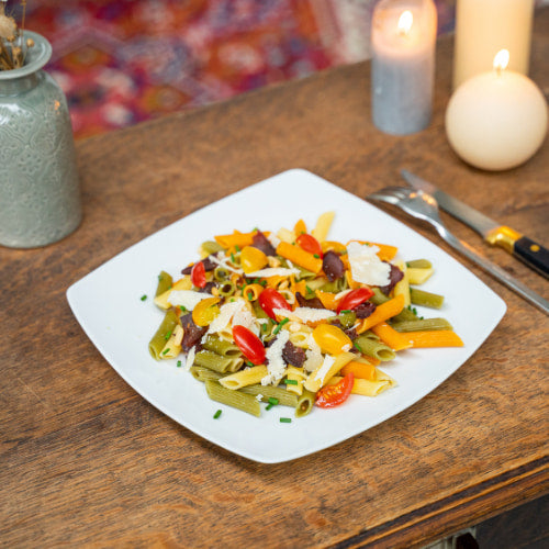 Recette : Salade de pâtes fraîches au filet mignon fumé de sanglier sauvage
