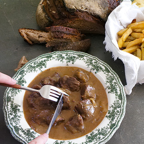 Recette de carbonade flamande au civet de chevreuil