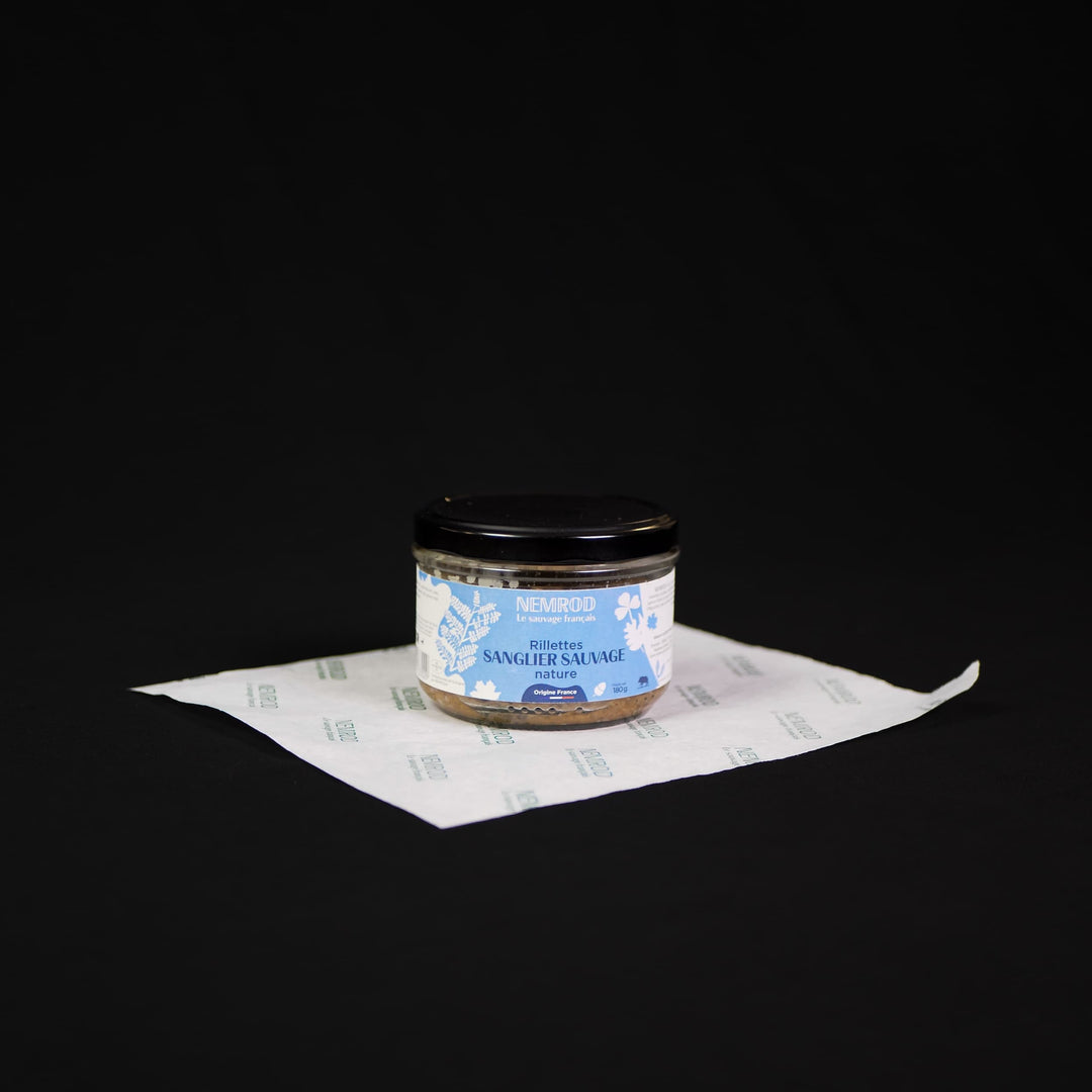 Rillettes de sanglier nature 180g