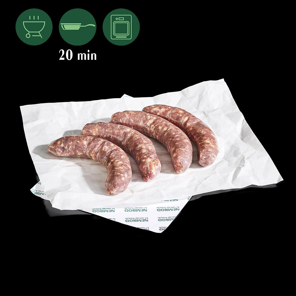 Saucisses de Sanglier au poivre par 4