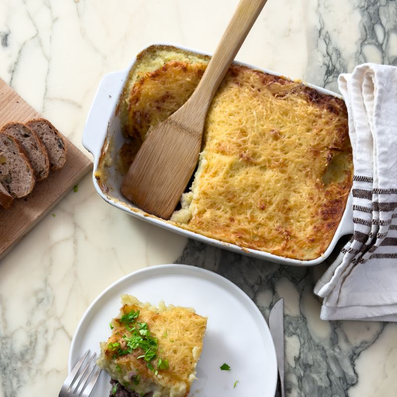 parmentier d'épaule de sanglier effilochée