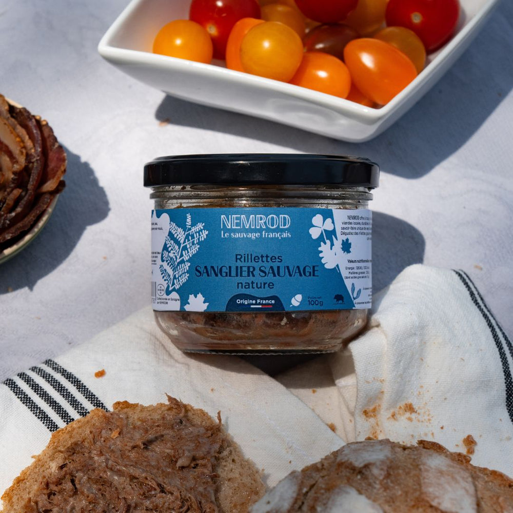rillettes de sanglier nature 180g